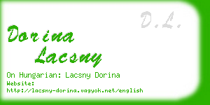 dorina lacsny business card